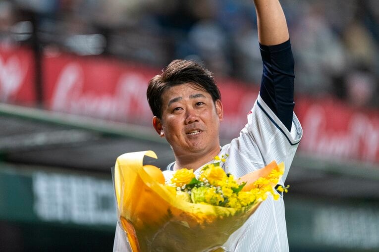 2021年12月の引退セレモニー　©Takuya Sugiyama