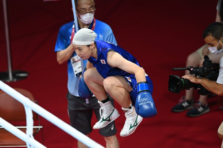 東京五輪で金メダルを獲得した入江聖奈　©︎Naoya Sanuki/JMPA