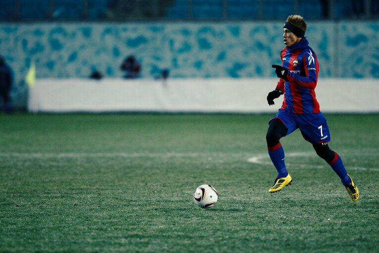 ELを戦った頃の本田　©Takuya Sugiyama