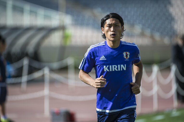 日本代表チームでプレーする丹羽選手(2015年撮影)　©Takuya Sugiyama