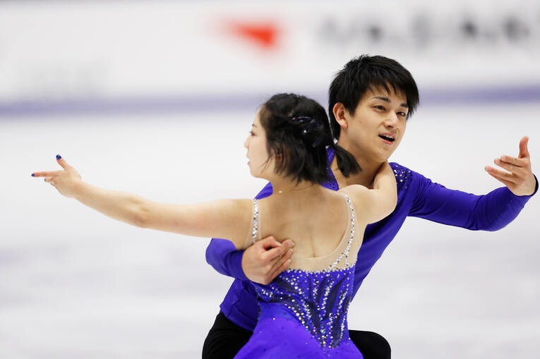 ペア結成1年目、2019年のNHK杯フリーの演技　©AFLO