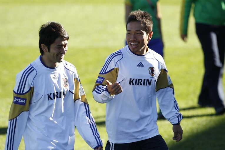 玉田圭司、長友佑都（2010年南アフリカW杯）©︎JMPA