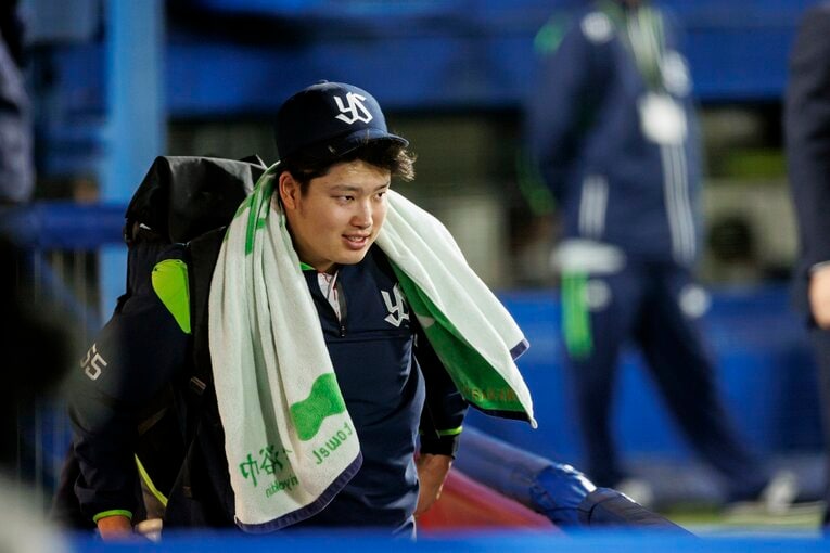 今シーズンの本塁打王に輝いた村上宗隆　©Kiichi Matsumoto