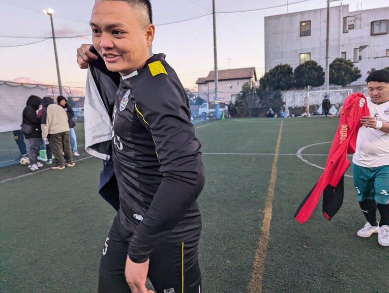 元ミャンマー代表の亡命キーパー、ピエリアンアウンさん　©︎Takashi Kumazaki