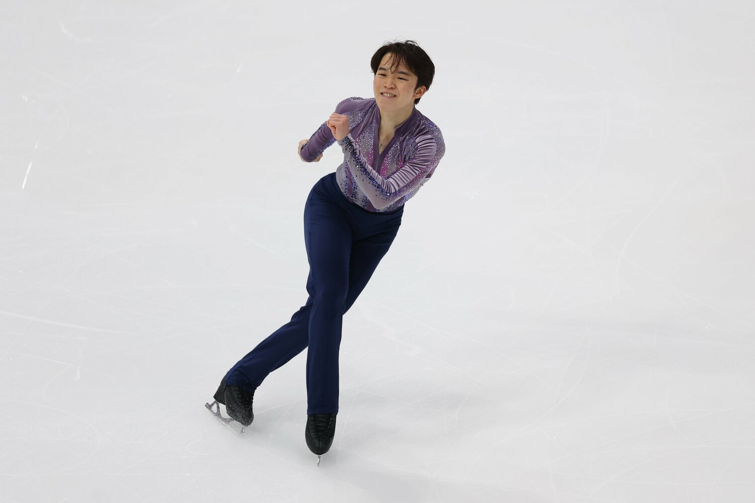 SPでは軽快でミスのない演技を見せ、1位スタートとなった ©Getty Images