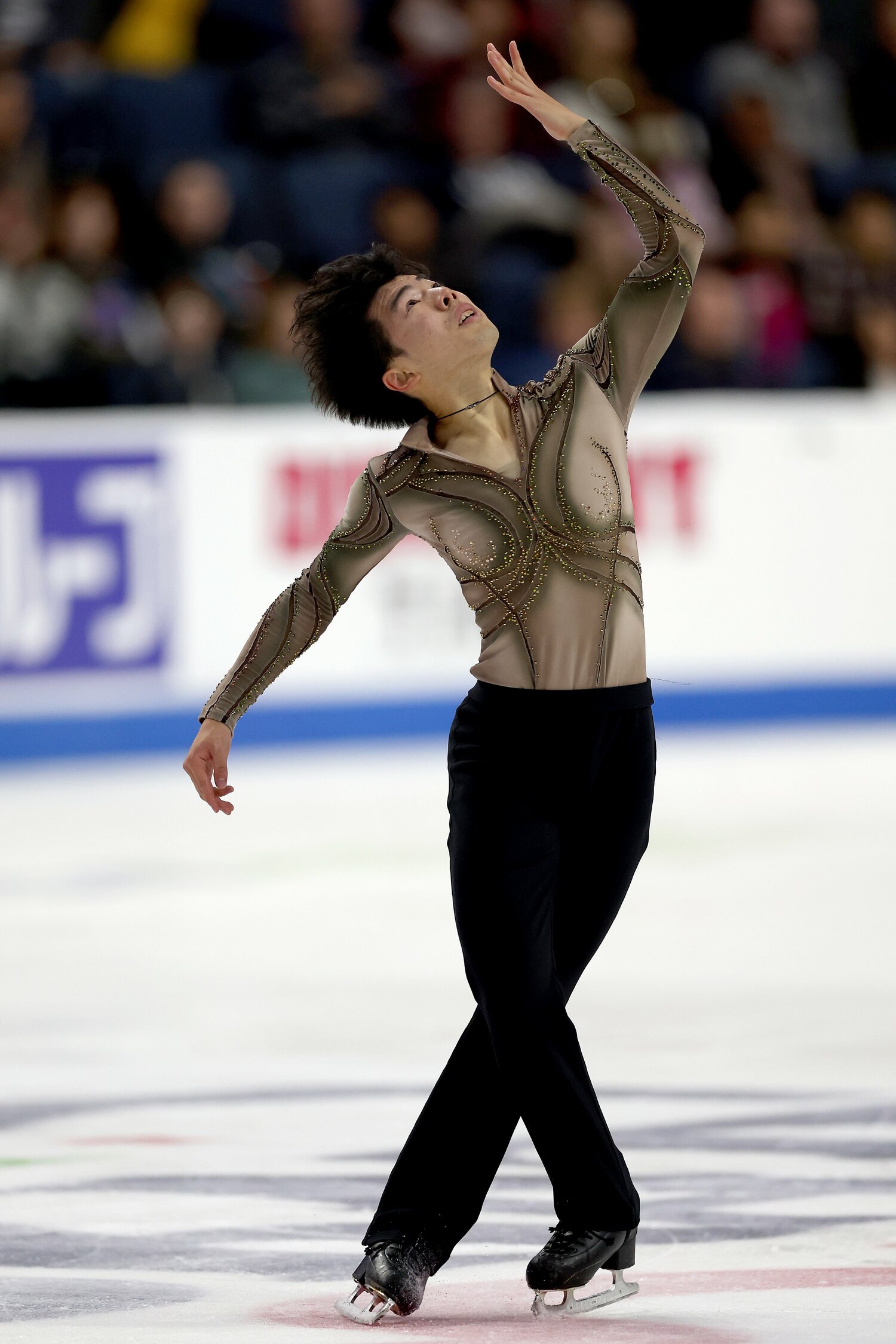 フリーでの佐藤の演技。基礎からスケーティングを見直した成果の出た大会となった　©Getty Images