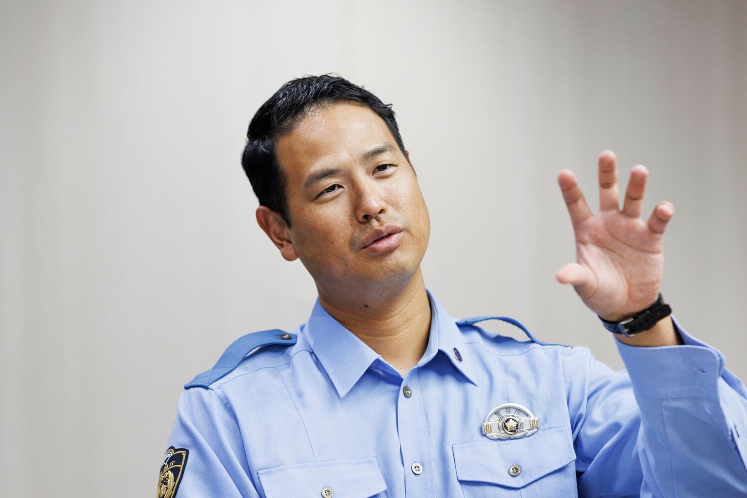 現役引退後、警察官に転身した大田阿斗里（2024年撮影）©Atsushi Hashimoto