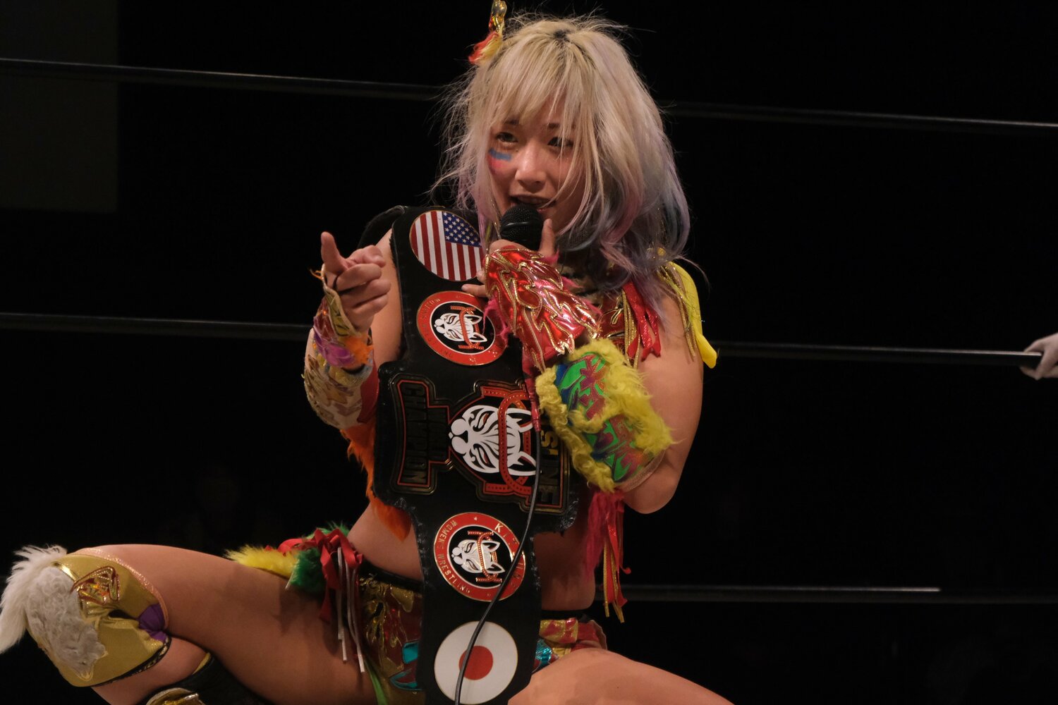 「KITSUNE WOMEN'S WRESTLING」では初代シングル王者に輝いた　©Norihiro Hashimoto