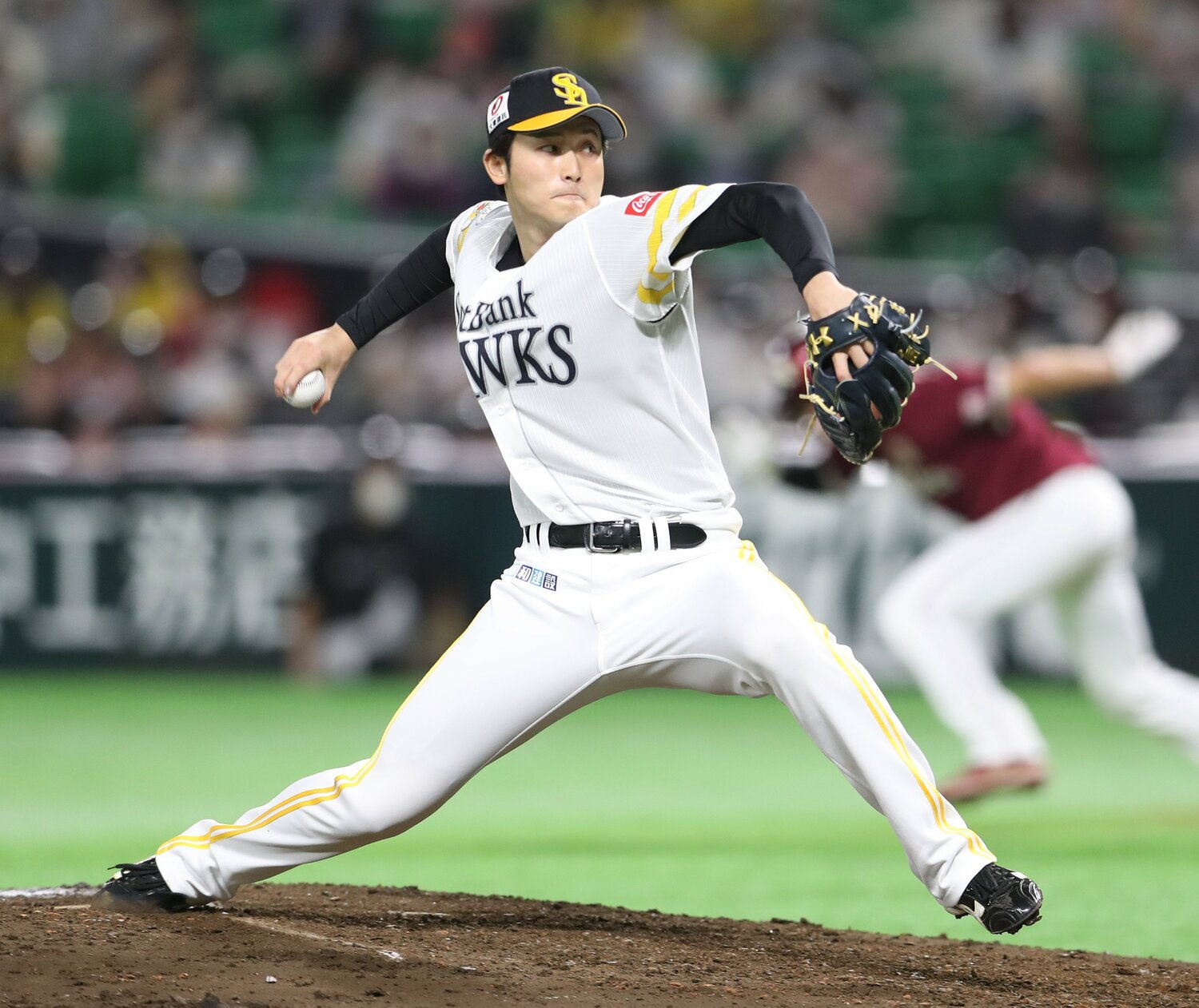 2019年には中継ぎの一角として17ホ－ルドをマークした　©JIJI PRESS