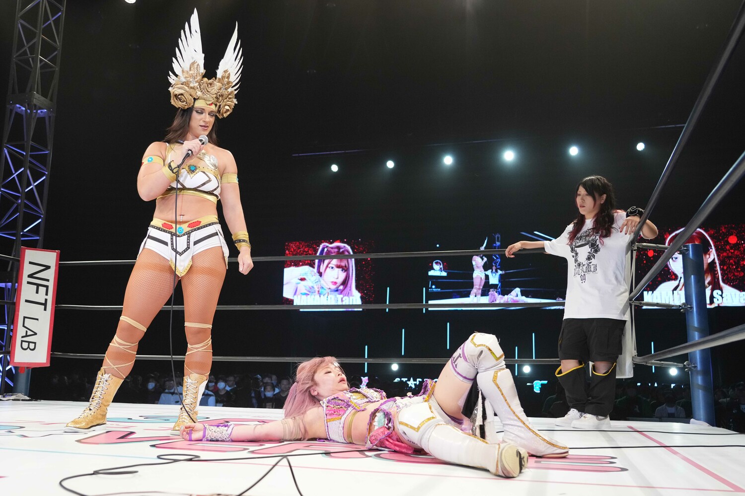 赤いベルトへの挑戦を要求するメーガン・ベイン