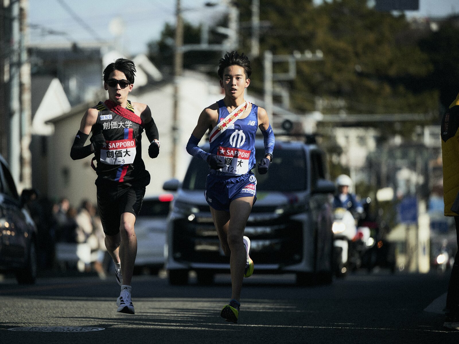 前回の箱根駅伝3区で力走する井上 photograph by Yuki Suenaga