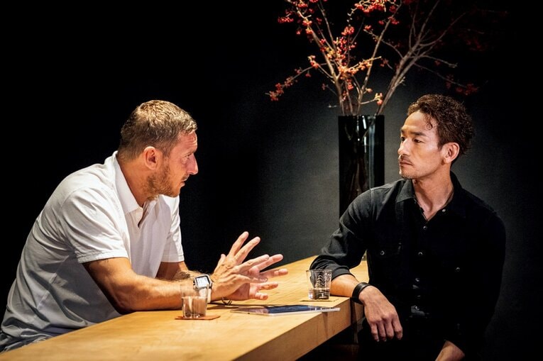 22年ぶりの再会を果たした中田とトッティ　©︎Asami Enomoto