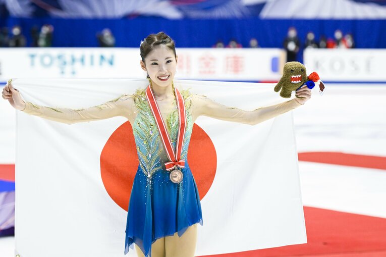 NHK杯で銅メダルを獲得した19歳の住吉は、フランスGPに続く2大会連続の表彰台　©︎Asami Enomoto