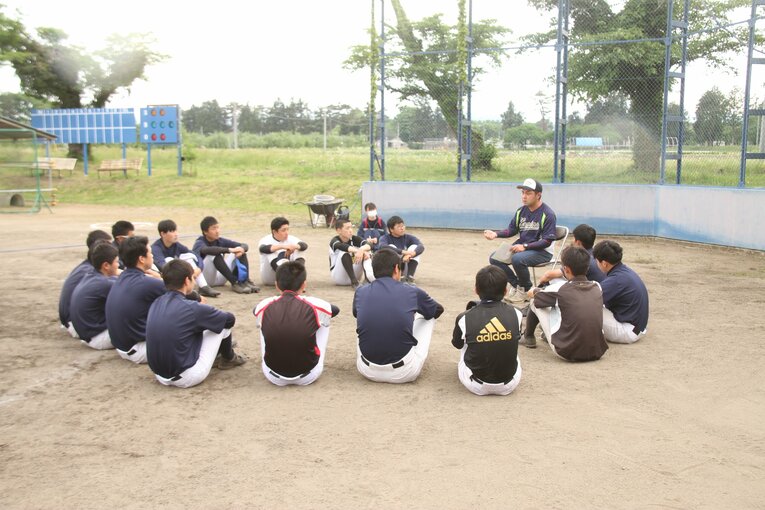 今夏の大会前のミーティング風景