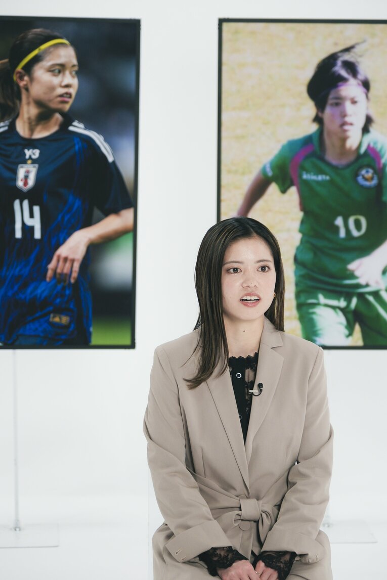 「サッカー人生を振り返ると挫折は二つあった」と明かす長谷川唯　©︎Wataru Sato