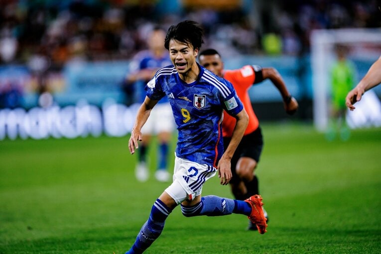 カタールW杯での三笘　©Kiichi Matsumoto/JMPA