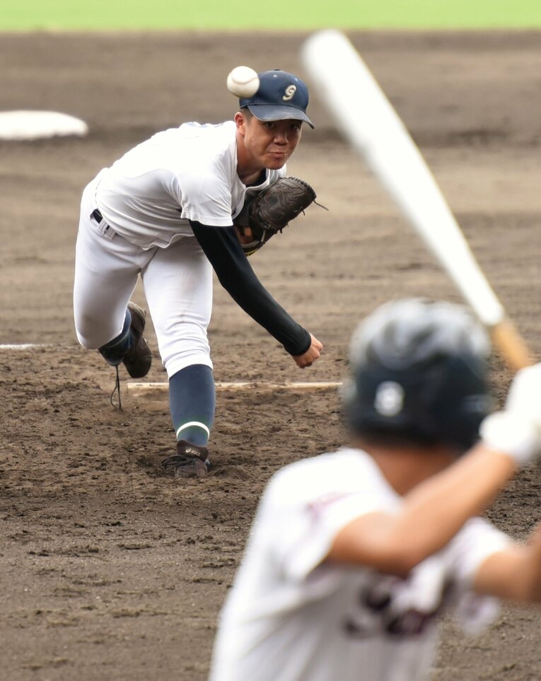 岡山学芸館高ではエースとして活躍した金村　©KYODO