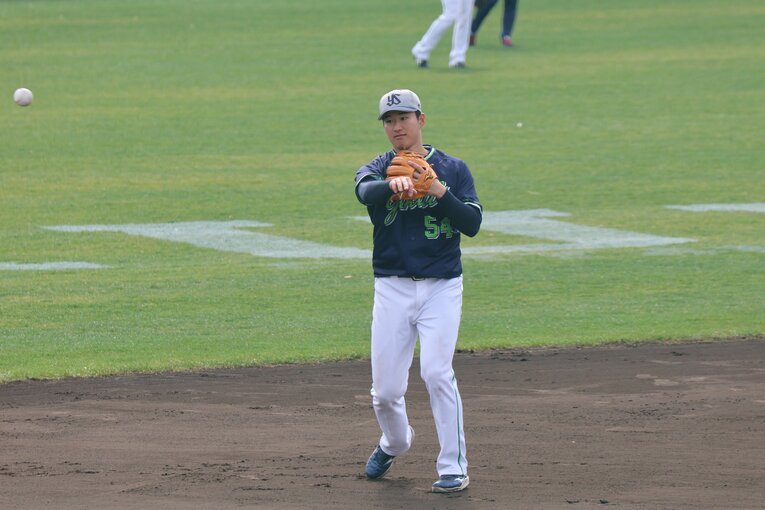 キャンプでの田中。まだまだ緊張感がある毎日だという　©Fumi Sawai