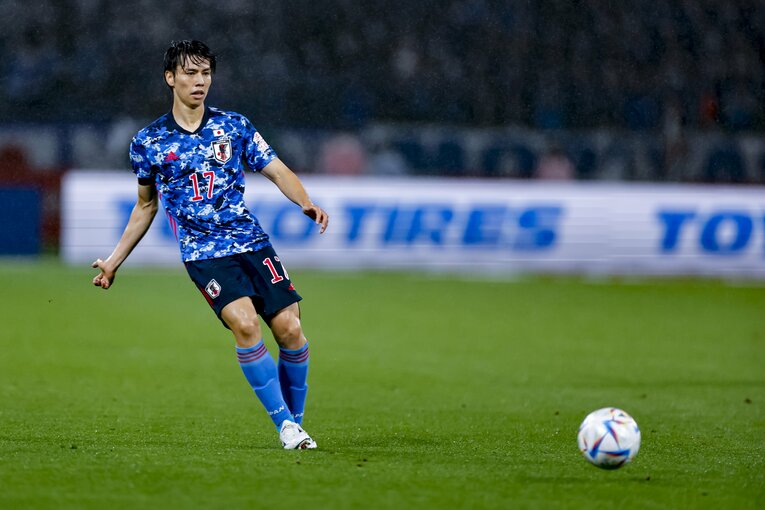 インサイドハーフで先発した田中碧　©Kiichi Matsumoto/JMPA