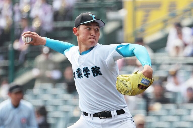 ドラフト1位候補・菰田陽生　©JIJI PRESS