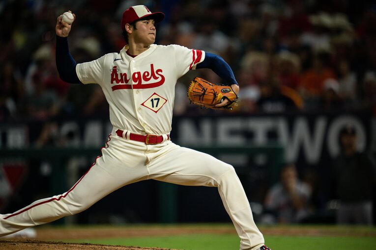 “シティコネクト”のユニホームを着た大谷翔平　©Nanae Suzuki