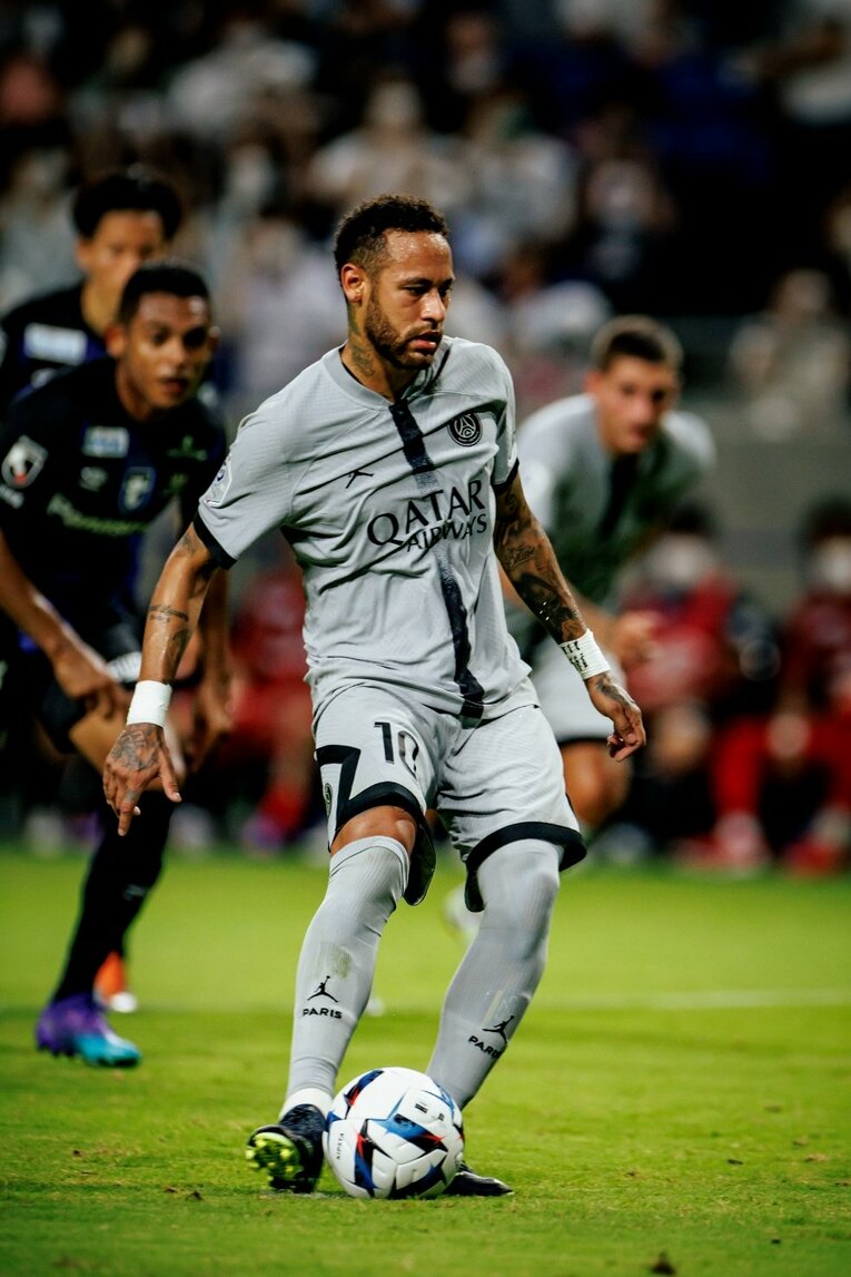 日本ツアーでのネイマール　©Sports Graphic Number