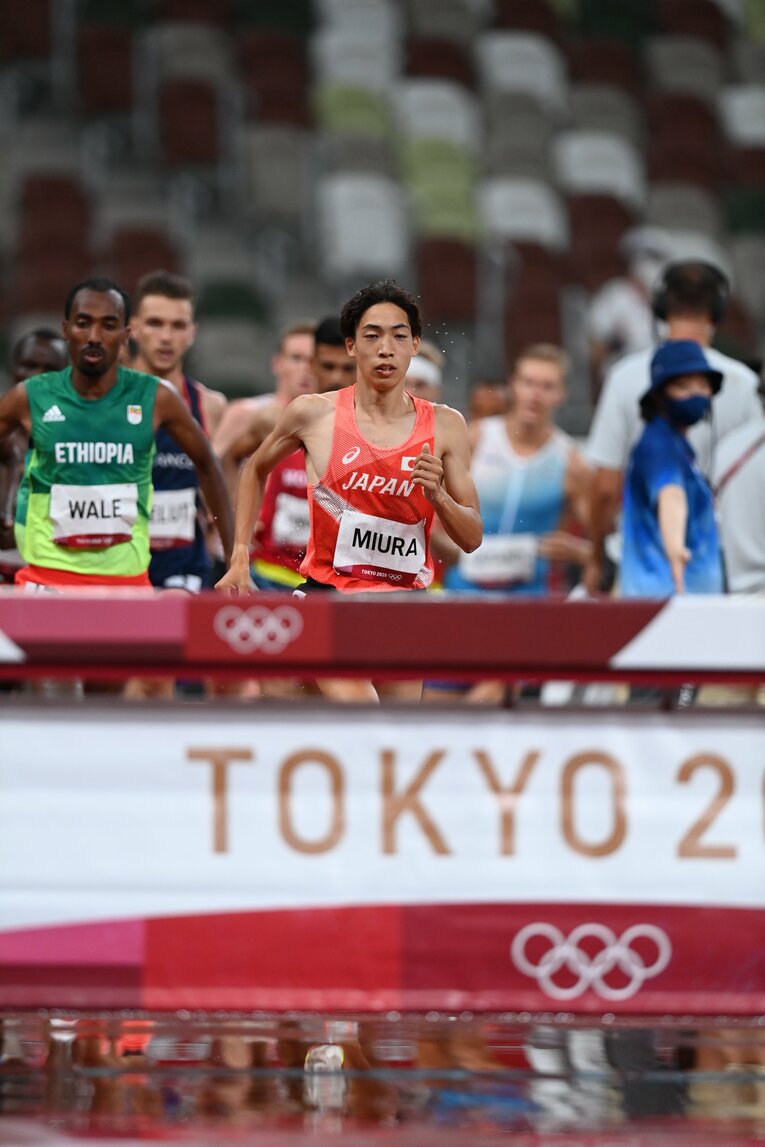 東京五輪3000m障害に出場した三浦　©JMPA