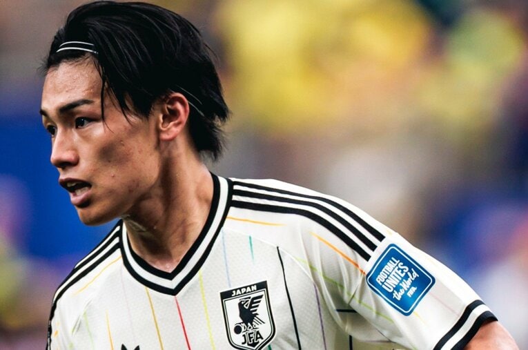 北中米W杯で八面六臂の活躍を見せた上田綺世。彼のプレーぶりには現地オランダ人記者も納得だったようだ ／ photograph by Kiichi Matsumoto/JMPA