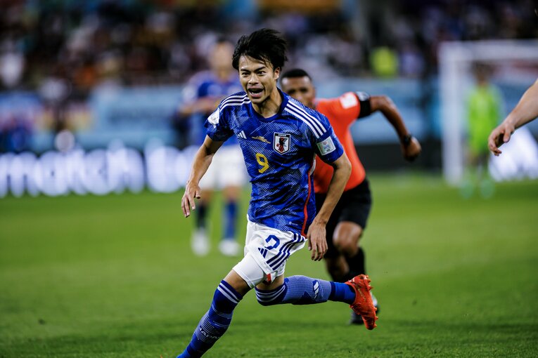 ドイツ戦の三笘　©Kiichi Matsumoto/JMPA