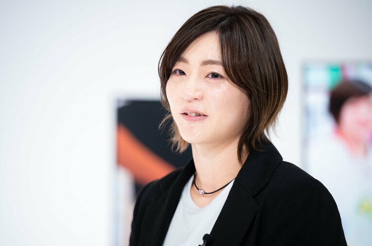 パリ五輪柔道女子48kg級で金メダルを獲得した角田夏実が、自らの挫折地点を明かした ／ photograph by Nanae Suzuki
