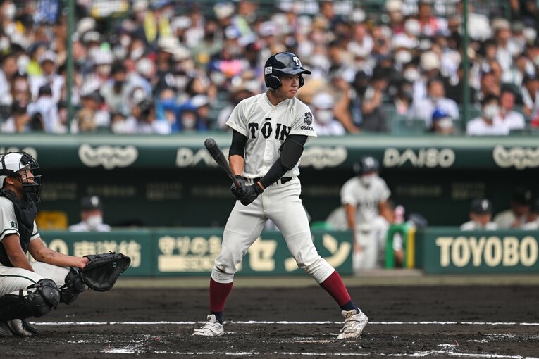 大阪桐蔭・海老根は快速の外野手だ　©Nanae Suzuki