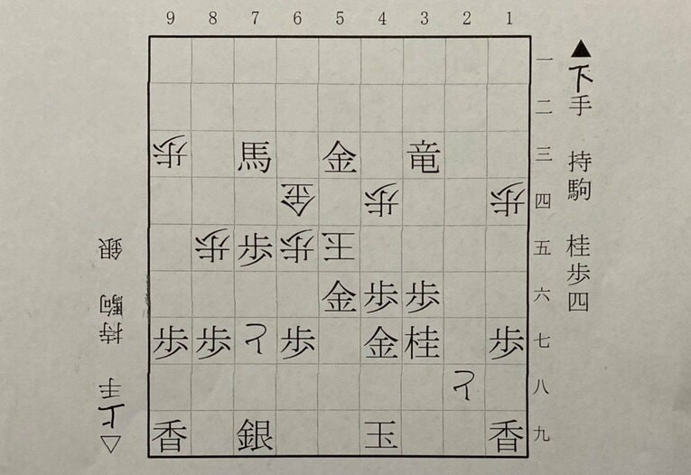 2図は▲5六金直まで。下側の下手は内館、上側の上手は中村