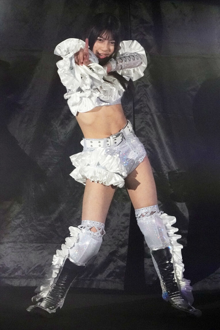 デビュー戦のステージに姿を見せた心希　©Masashi Hara