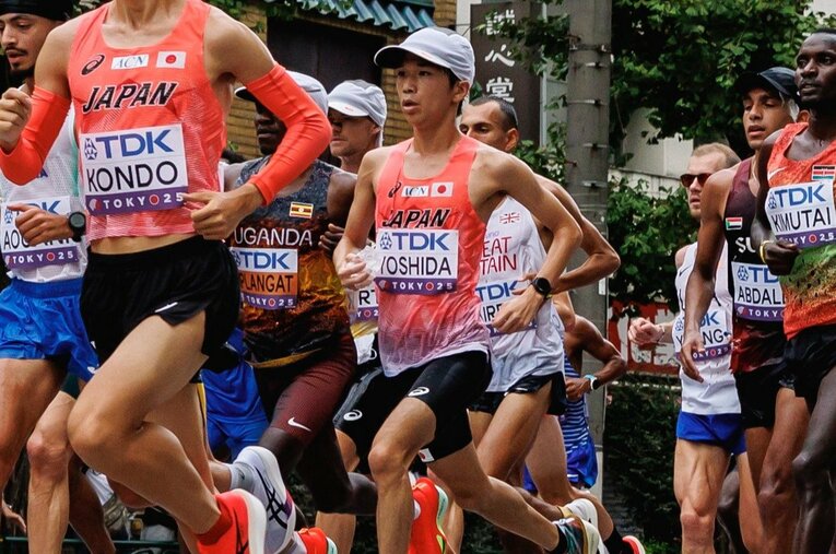 世界陸上の男子マラソンで34位に終わった吉田祐也。それでも青学大初のマラソン代表として、得難い経験値を手にした ／ photograph by Kiichi Matsumoto