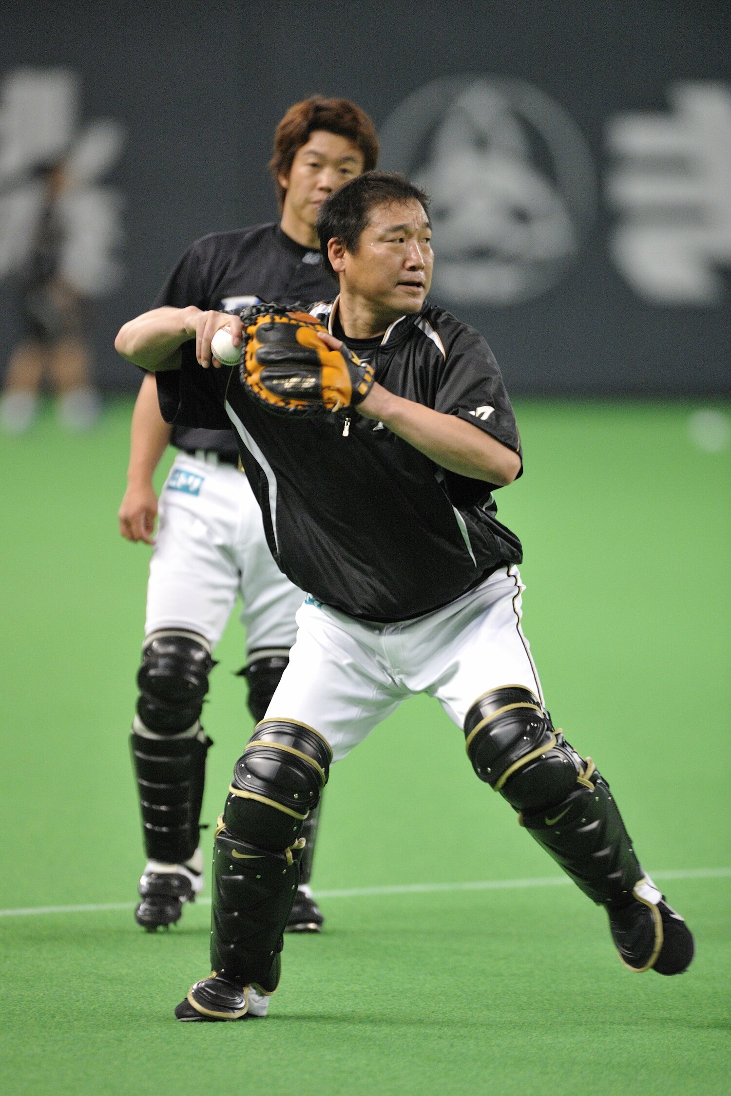 現役時代の中嶋聡監督（日本ハム、2012年）　©︎Tadashi Hosoda