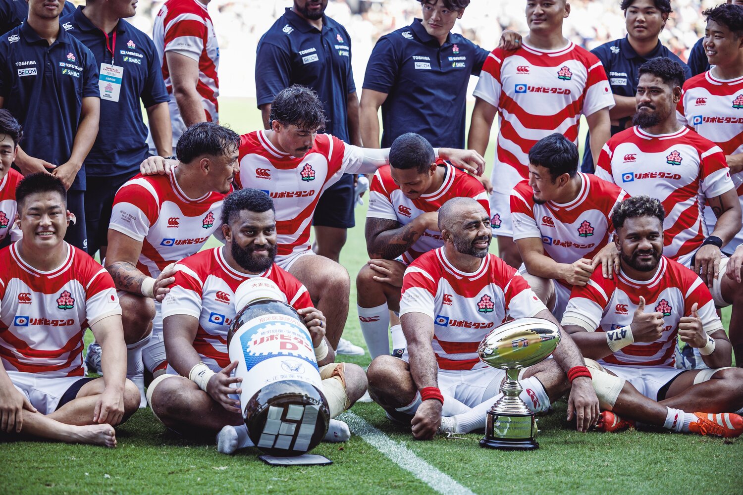 7月5日、12年ぶりにウェールズ代表に勝利したラグビー日本代表 ©︎Kiichi Matsumoto