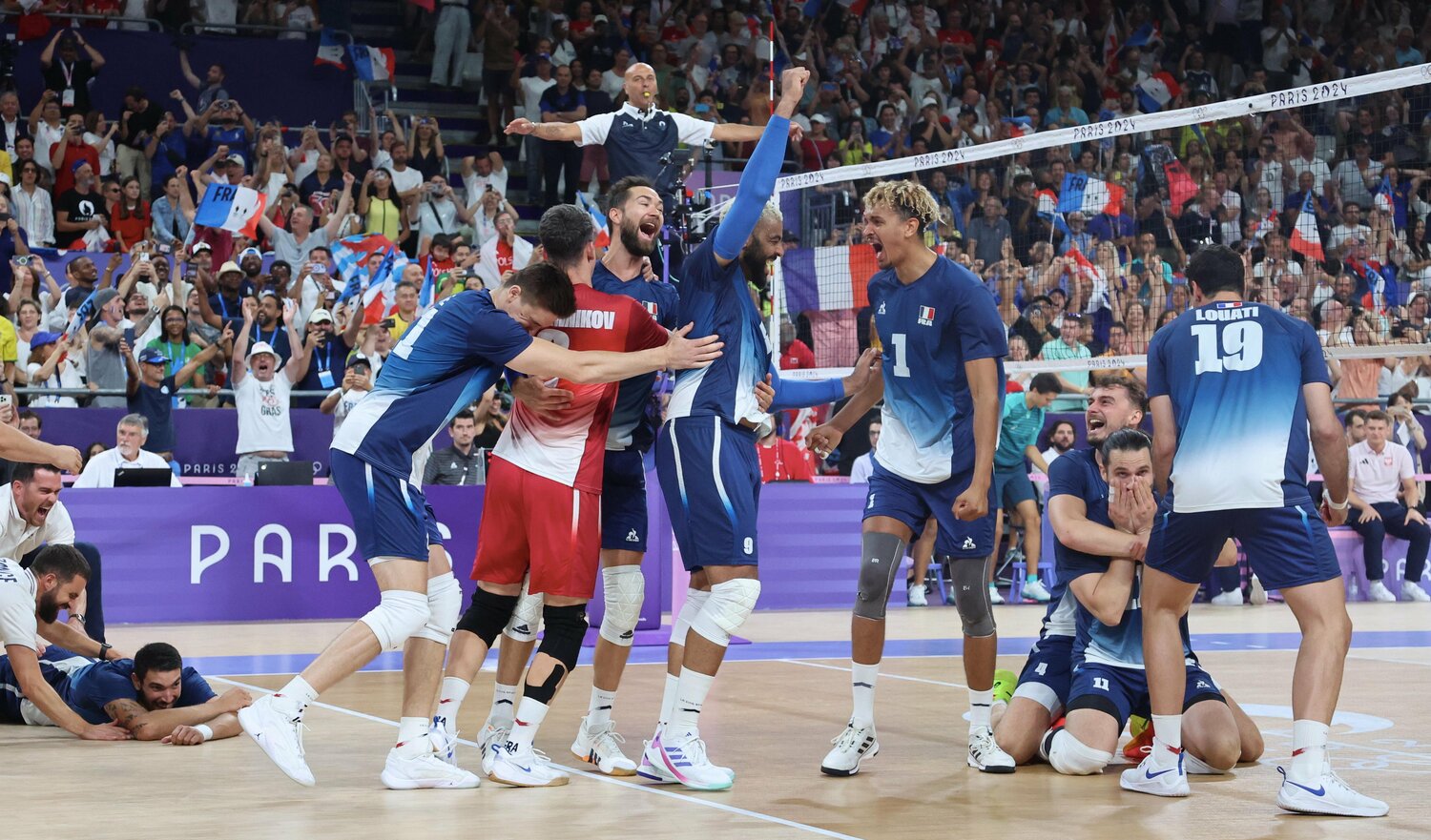 2大会連続で金メダルを獲得したフランス代表 ©︎Xavier Laine/Getty Images