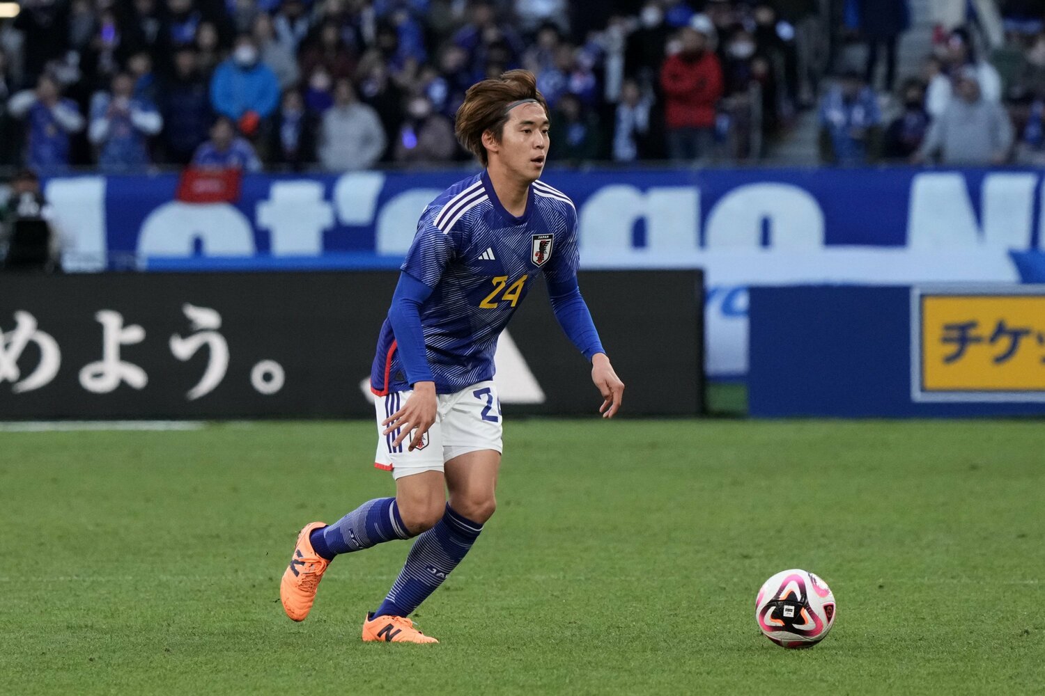 2019年に帝京高を卒業した三浦颯太。日体大、甲府を経て、川崎へ移籍。今年1月1日のタイ代表戦で日本代表デビュー　©Getty Images