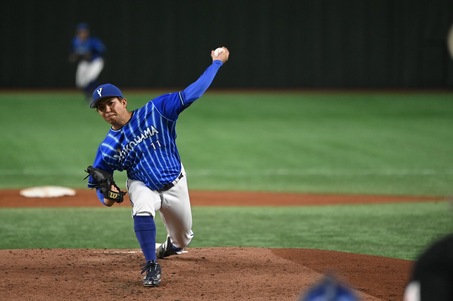 最多勝を獲得するなど、DeNA先発陣の核となった東　©Naoya Sanuki