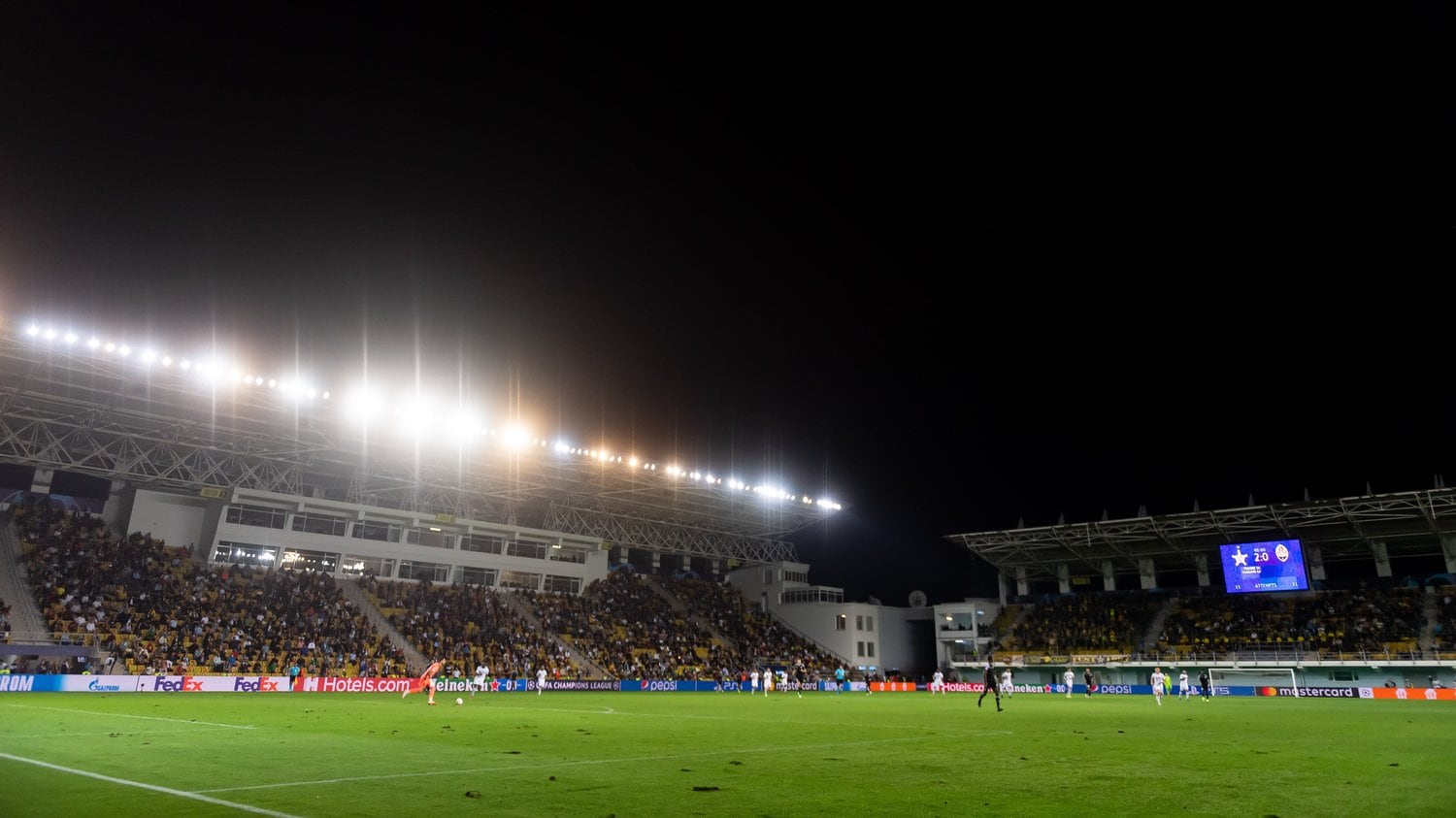 本拠地シェリフ・スタジアムで行われた第1節ではCL常連のシャフタールを撃破した　©Getty Images