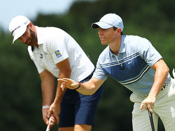 マキロイたちがキャディ無しプレー。チャリティで彼らのゴルフ愛を再認。＜Number Web＞ photograph by Getty Images