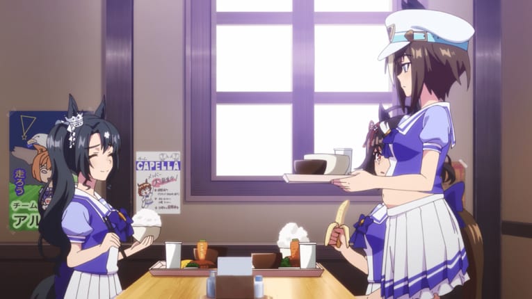 よく食べるシュヴァルグラン。デザートはカツ丼　©2023 アニメ「ウマ娘 プリティーダービー Season 3」製作委員会