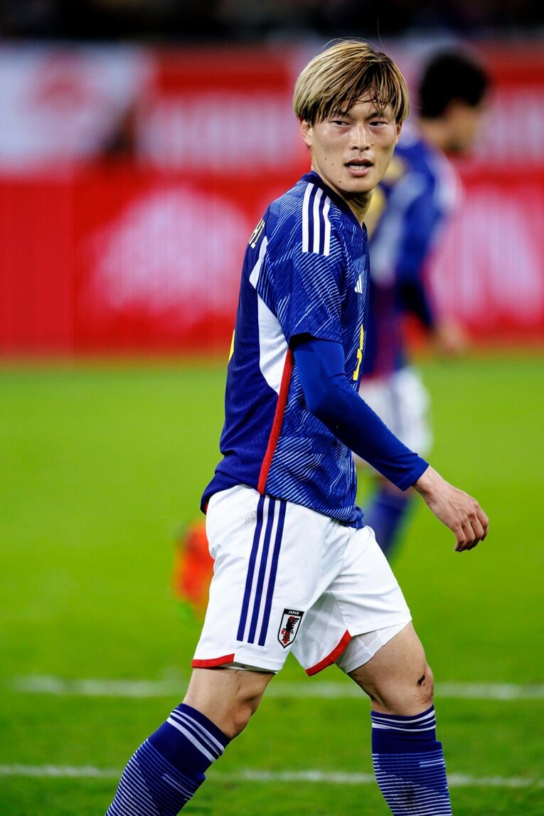 エクアドル戦でプレーする古橋亨梧　©Kiichi Matsumoto