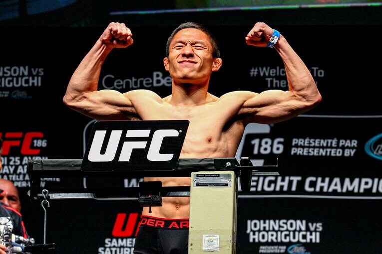 2015年4月、『UFC 186』の計量に臨む堀口恭司　©Susumu Nagao