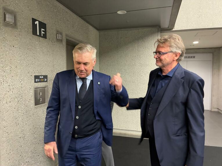 アンチェロッティ～日本対ブラジル戦後  ※トルシエ氏提供