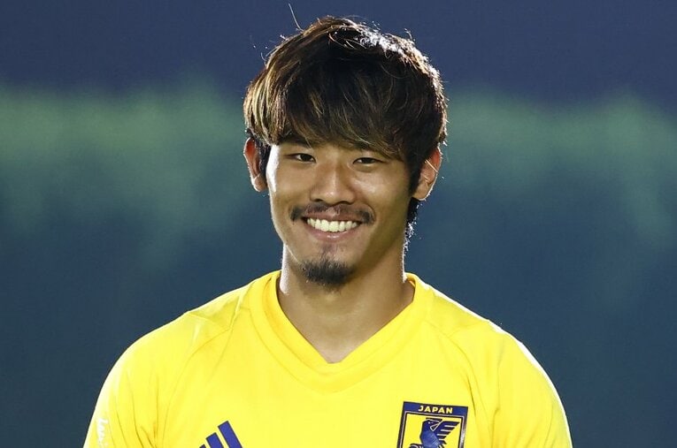 カタールへ渡る直前にNumber Webの単独インタビューに応じた守田英正（27歳） ／ photograph by AFLO