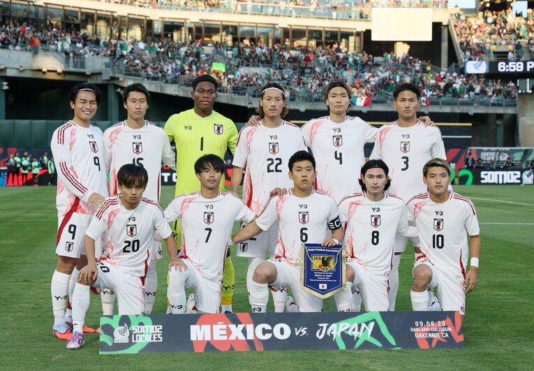 メキシコ戦の先発メンバー。多くの選手から「本大会でどう戦うか」を想定したコメントが聞かれた　©JIJI PRESS