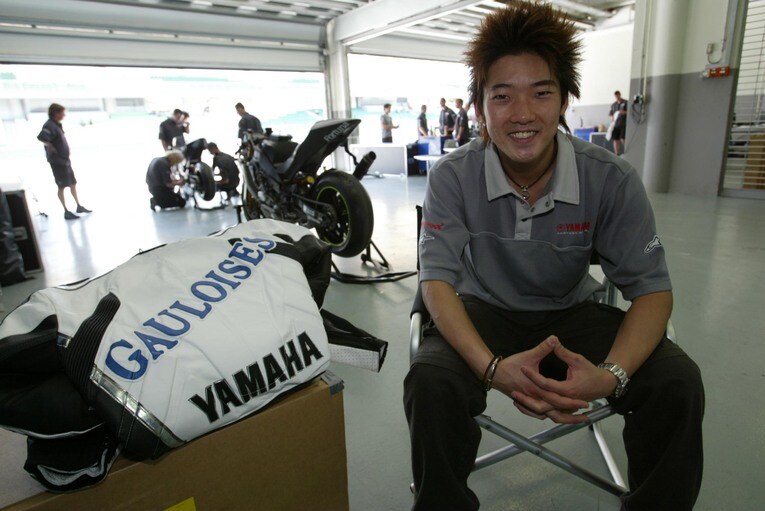 2005年シーズン前のテストで笑顔を見せるノリック　©Satoshi Endo