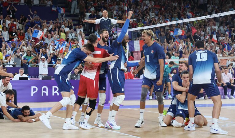 2大会連続で金メダルを獲得したフランス代表　©︎Xavier Laine/Getty Images
