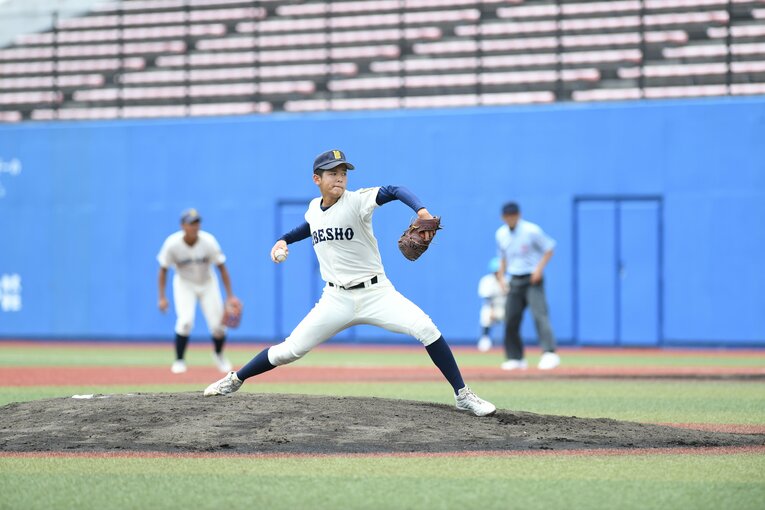 藤田修平さんの息子で、今夏の宇部商でエースを務めた藤田琉平 ©Kota Inoue